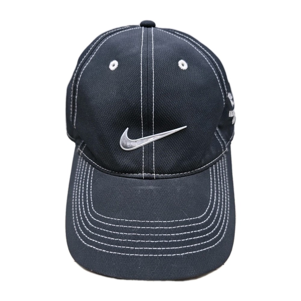 Nike Golf Highland CC Adjustable Strapback Hat Black Dri Fit Cap